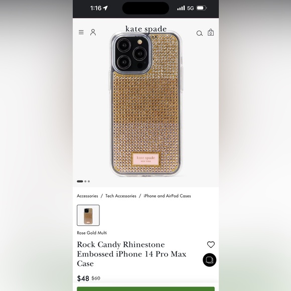 iPhone 14 Pro Max Kate Spade case used once but I change my phone - Picture 4 of 4